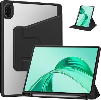 Case for Honor Pad X8A,11 inch 2024,Premium PU Leather Foldable Stand Smart Auto Sleep Wake with Pencil Holder Protective Cover Case for Honor Pad X8A,11 inch 2024 Black