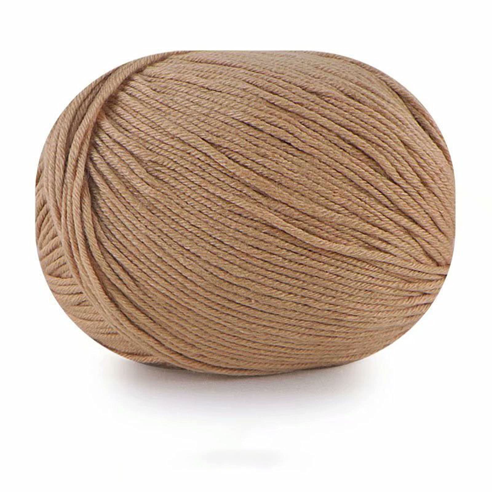 Milk Cotton Yarn for Crochet 10 * 50g Smooth Super Soft Comfortable Double Knitting Baby Wool for Baby Scarf Hat Clothing Any Handcrafts Crocheting (5 Balls,Color 26)