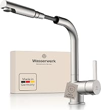 WK4 Pro Kitchen Tap | Design | Kitchen Tap | Stainless Steel | with Pull-Out Spout | 360° Rotatable | Tap with Energy Saving Function & Scalding Protection | Premium Quality Made in Germany