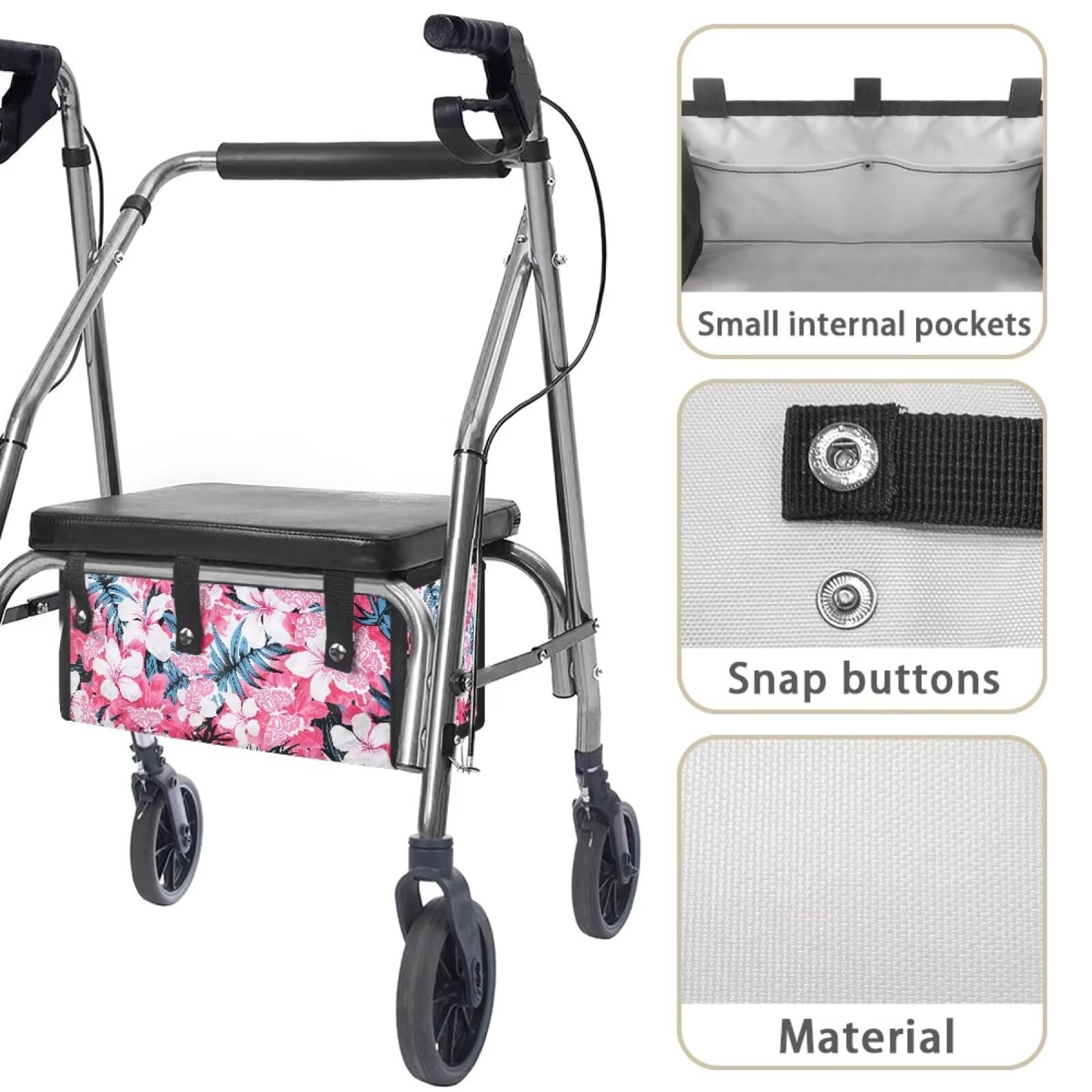 Walker Basket - Tropical Floral Under Seat Bag -5 Walker Basket - Tropical Floral Under Seat Bag -5