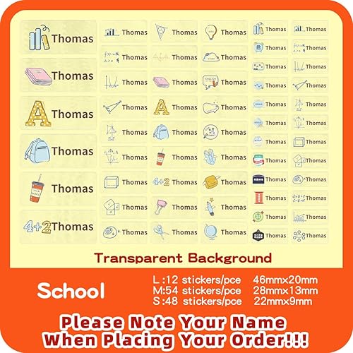 Miniatura 5 de Etiqueta adhesiva con nombre para niños, impermeable, etiquetas impermeables para biberones, etiquetas multiusos, etiquetas de nombre para la