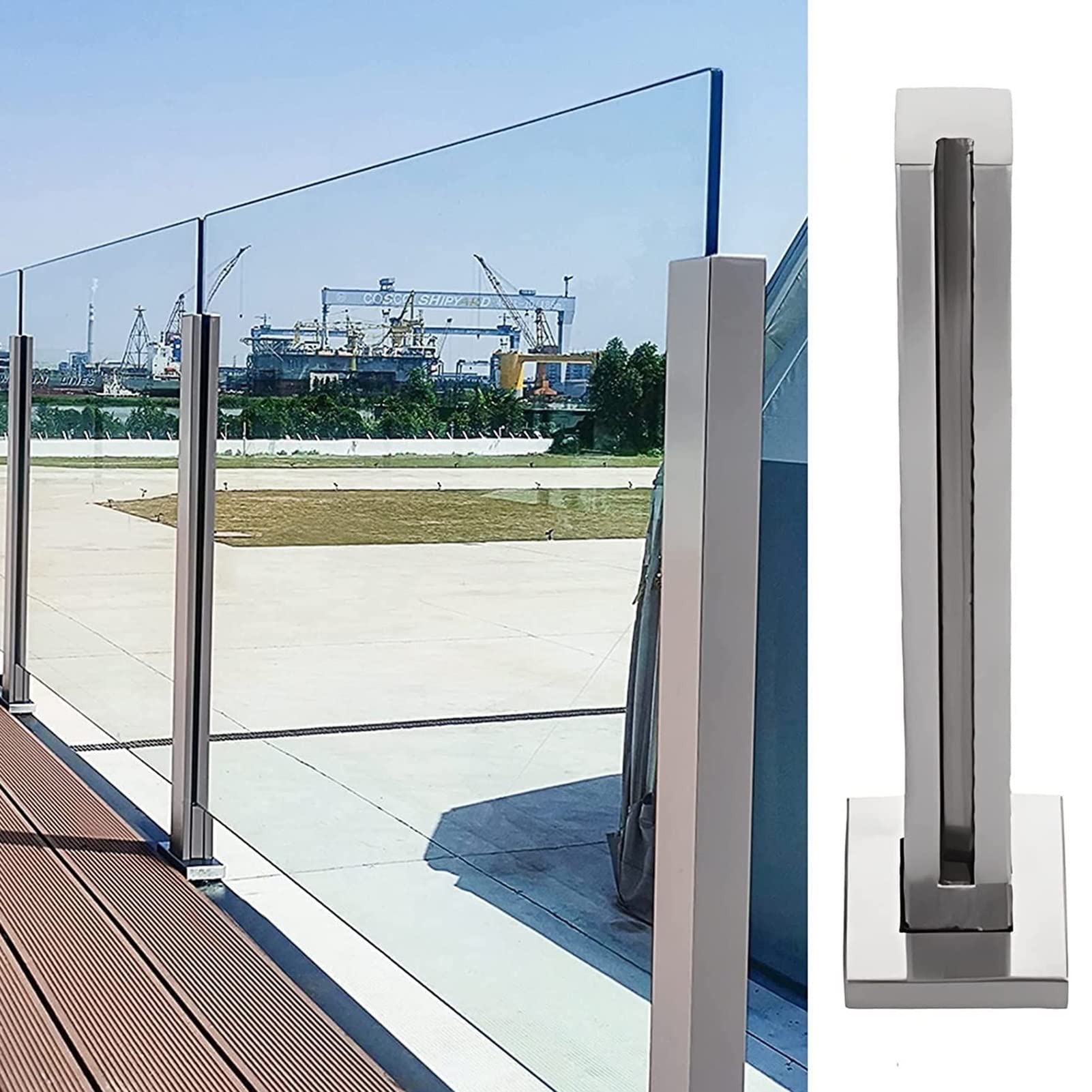 Pince de poteau de balustrade pour sécuriser les balcons en verre