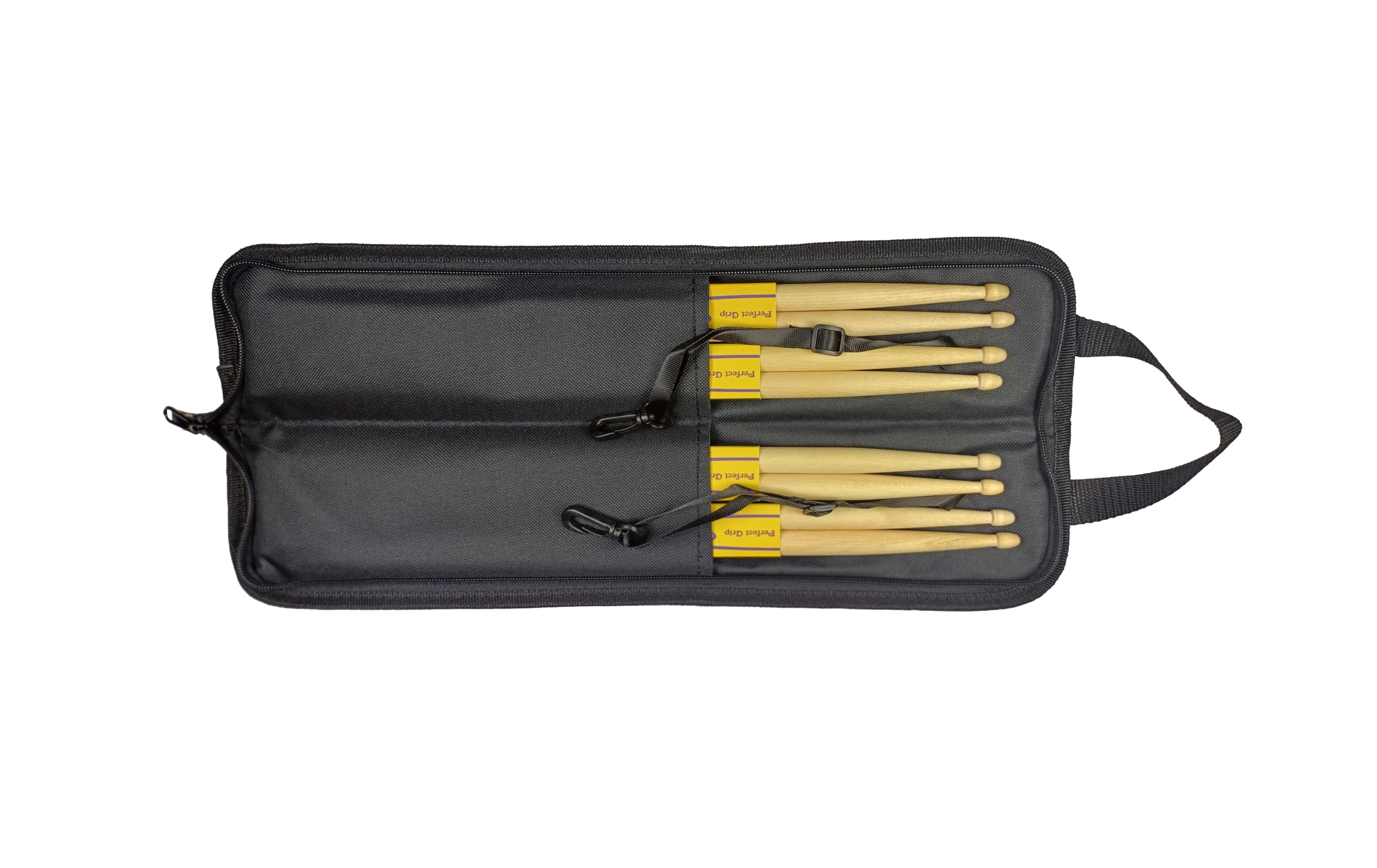 Mozart Compact Padded Drum Stick Mallet Bag Durable Black Drumstick Holder for Drummers - Image 4 thumbnail