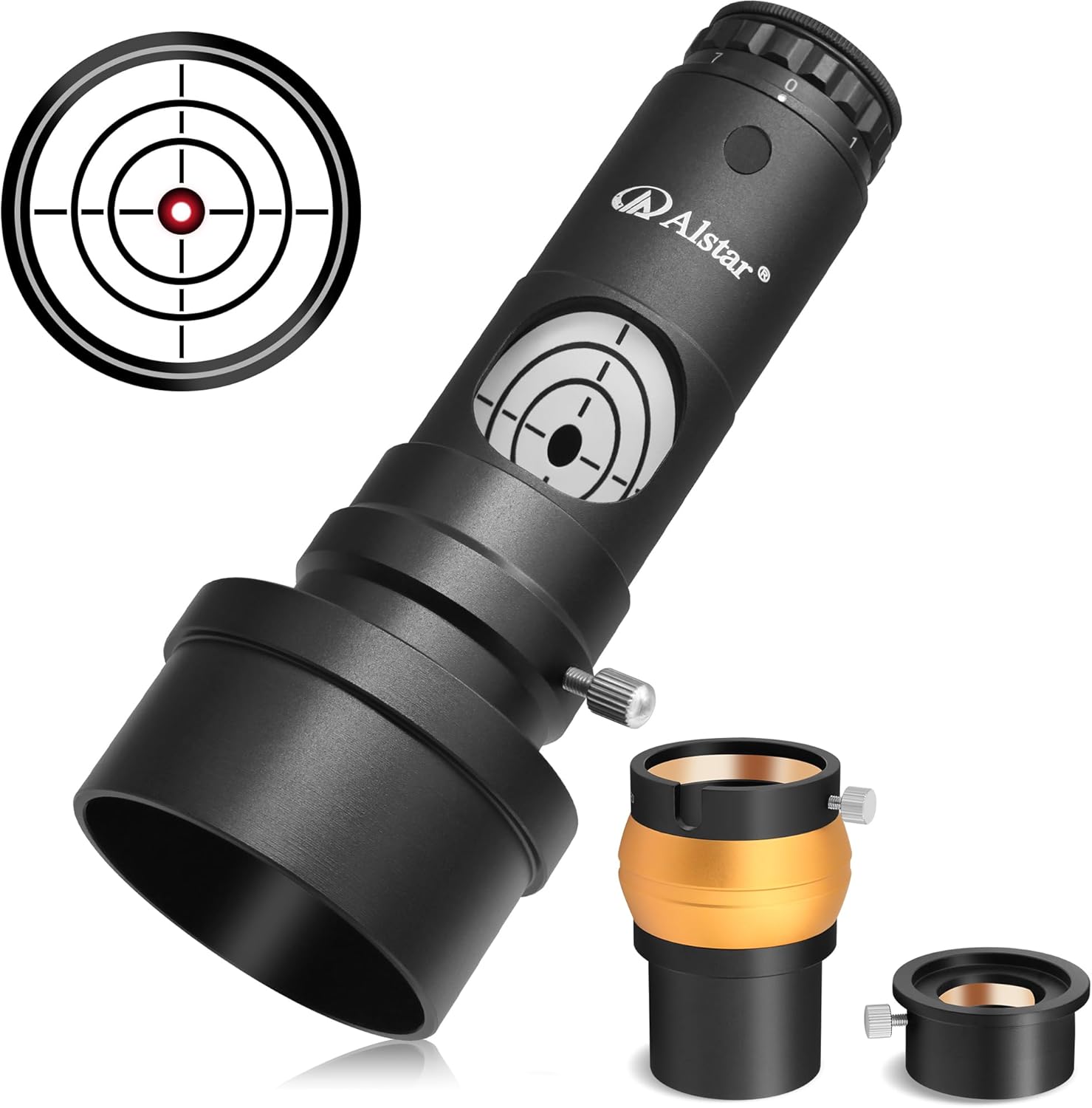 Alstar 2 inch 2.5X Barlow Lens - Bundle with - 1.25" Next Generation Laser Collimator 2" Adaptor