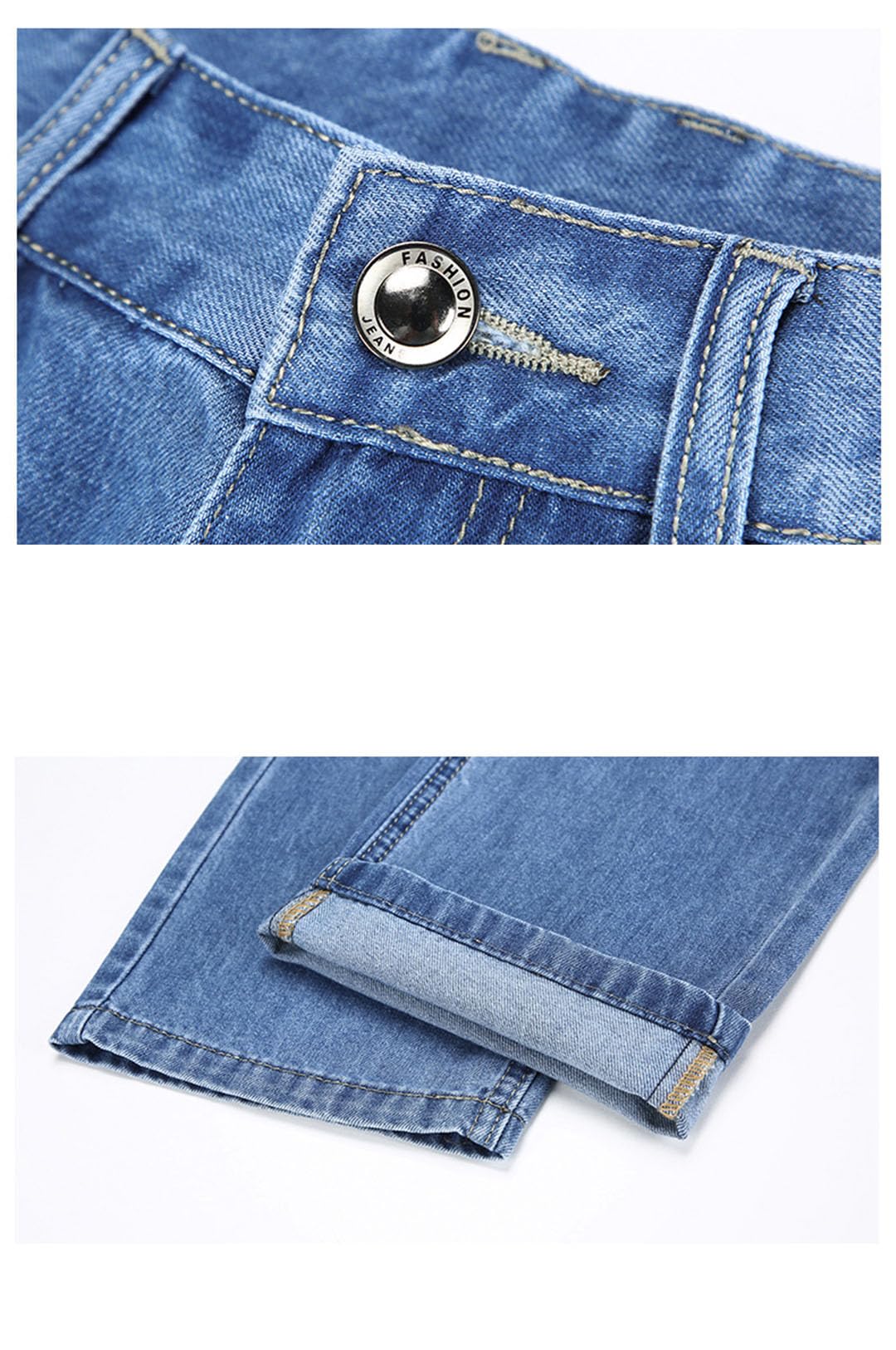 Vogrtcc Jeans da Uomo Business Casual Pantaloni Elastici Dritti