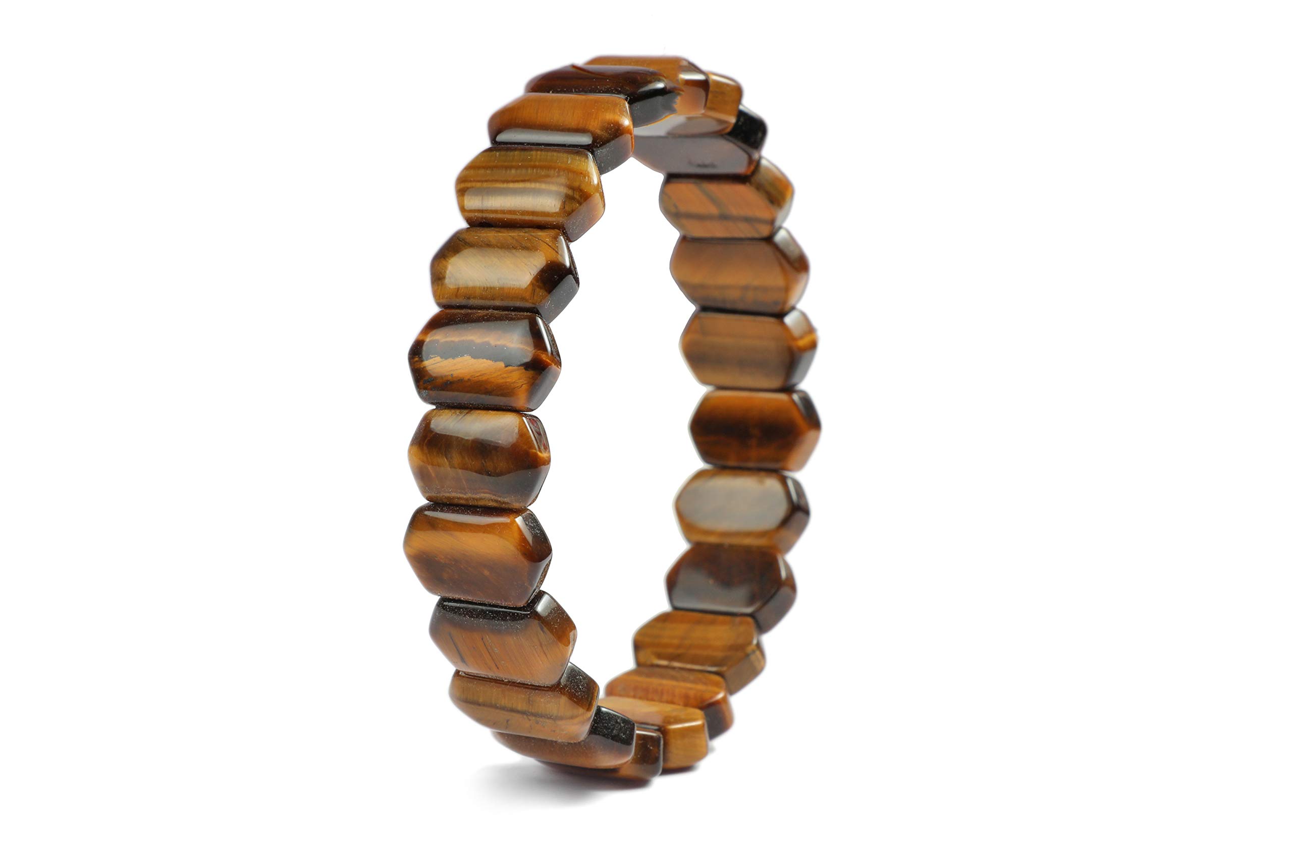 multiagate Mens and Womens Tiger Eye Faced Exotic Faceted Cut Stone Crystal Bracelet; Brown (B09S9Q9GV5) Amazon Price History, Amazon Price Tracker