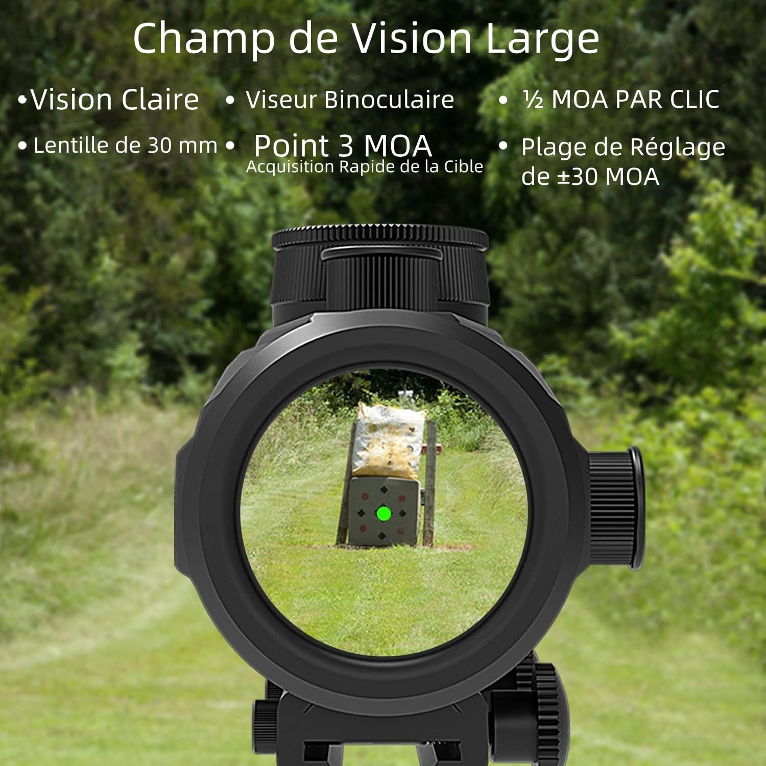 KinZon Tactical Reflex Sight 1x30mm | Red Green Blue Dot | 3 MOA Reticle | Multi-Coated Lens | High Light Transmission | Picatinny Rail Mount | Fits 11/20mm Rails