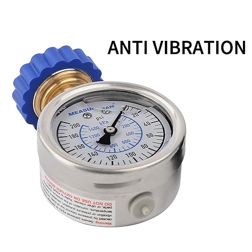 Miniatura 31 de Measureman - Manómetro de presión de agua de 0-200 psi, esfera de 2.5", medidor de presión para boquilla de manguera, probador de presión de agua