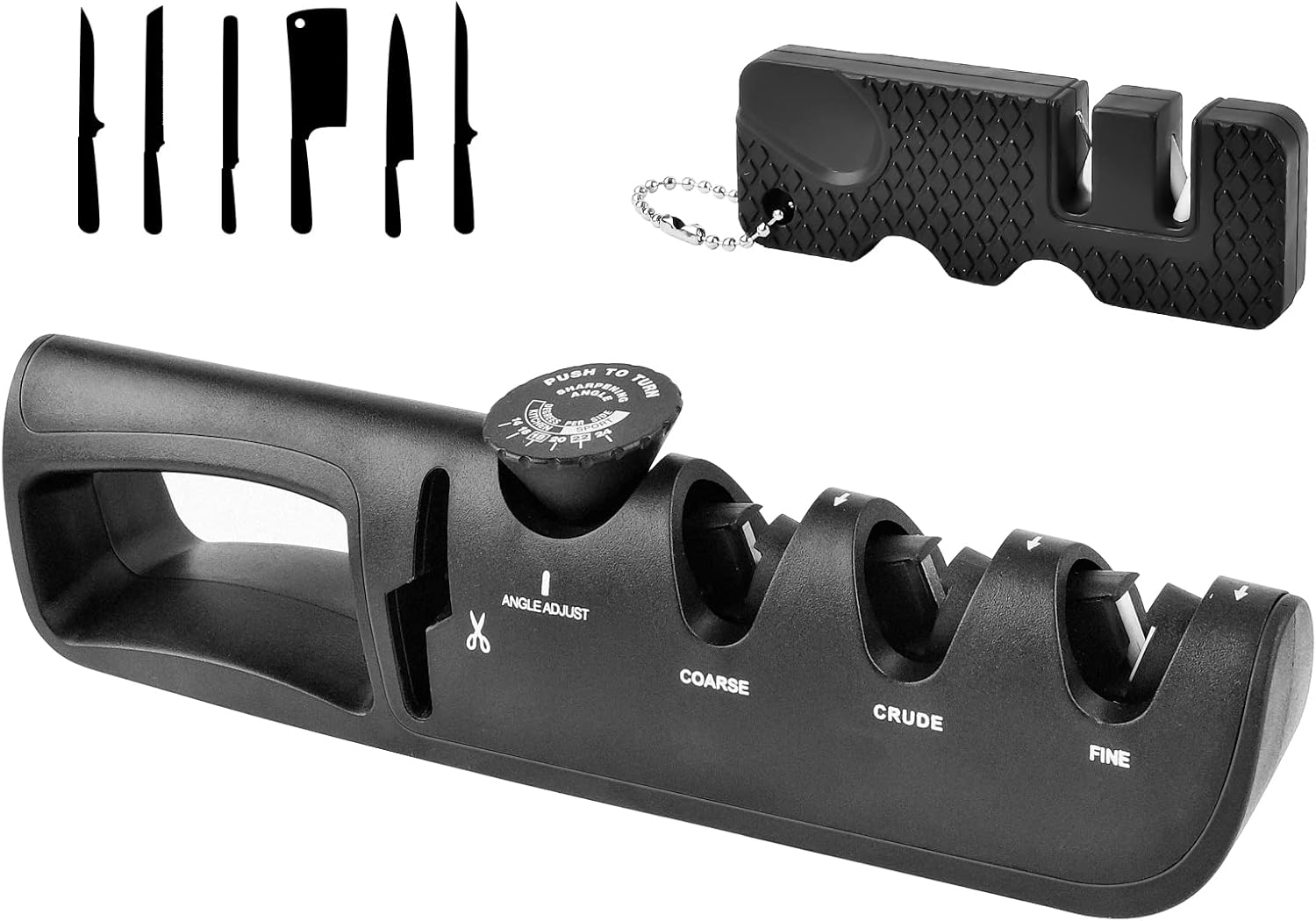 4-in-1 Messerschärfer Profi - Manueller Schleifer Für Messer & Scheren Verstellbar