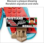 LEGO Editions Cristiano Ronaldo – Moments Forts du Football - Ensemble de Construction pour Garçons & Filles, 10 ans et plus - Cadeau de Football de Collection avec Plaque - Décor de Chambre d'Enfants ou Étagère - 43012