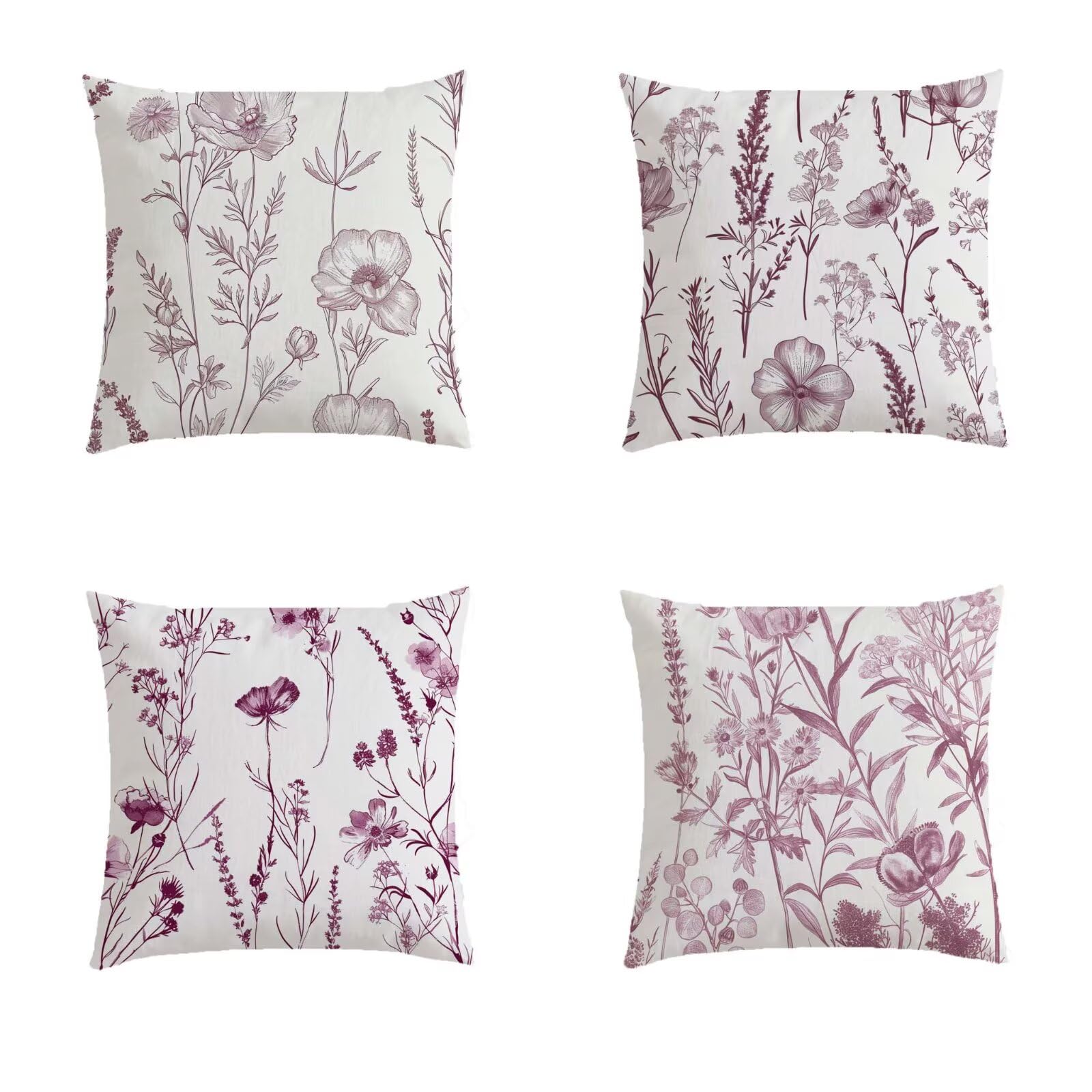 Housse coussin exterieur 60x60cm aspect lin pour decoration terrasse
