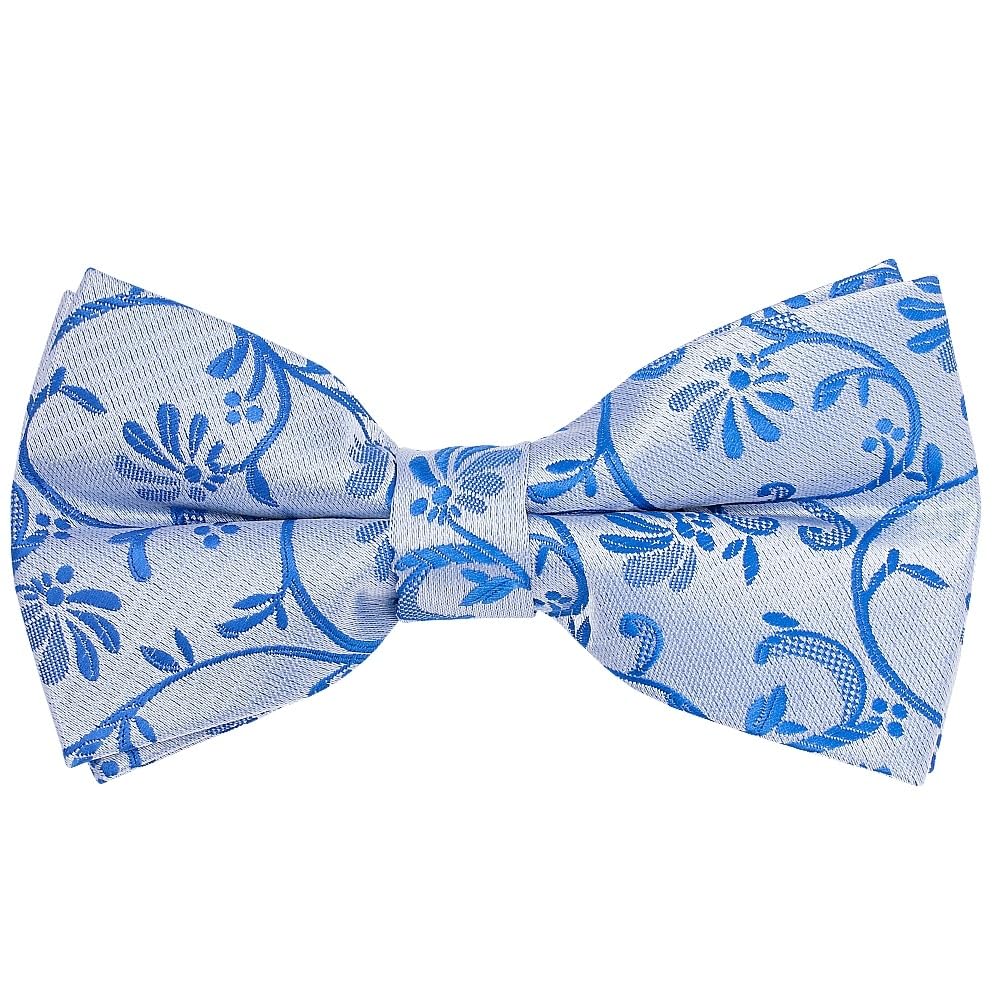 Ties R Us Boys Royal Blue Pre Tied Floral Bow Tie Age 8-11