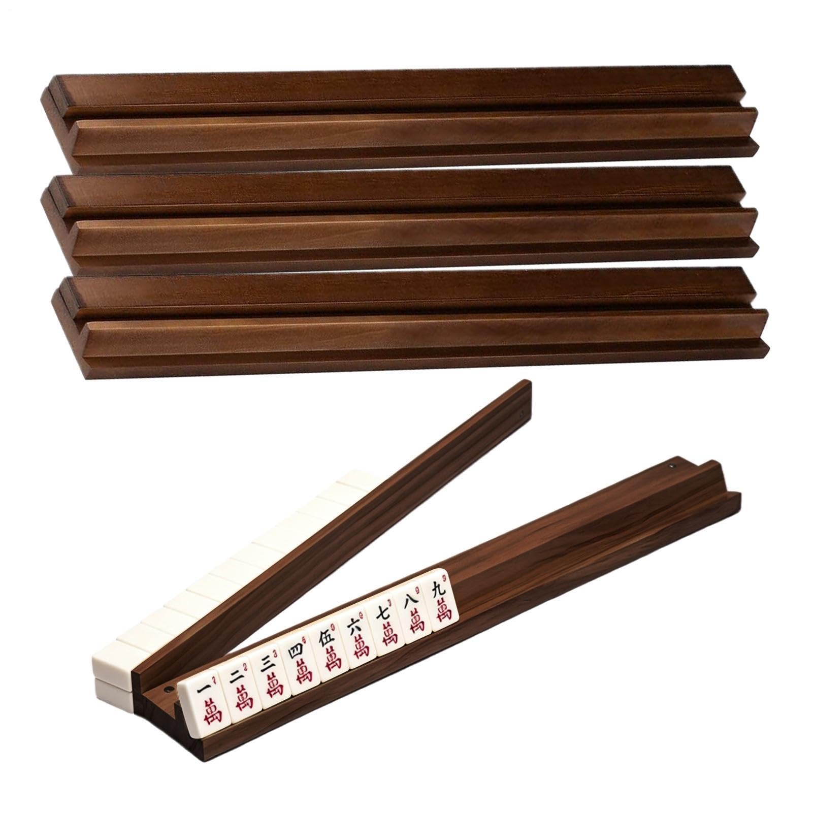 Mahjong-Ständer aus Holz Tischspiel-Zubehör | Magnetische Mahjong-Schieber und Holz-Ständer Für Domino-Steine Für Zuhause, Partys & Reisen, Clubs, Festivitäten, Männer