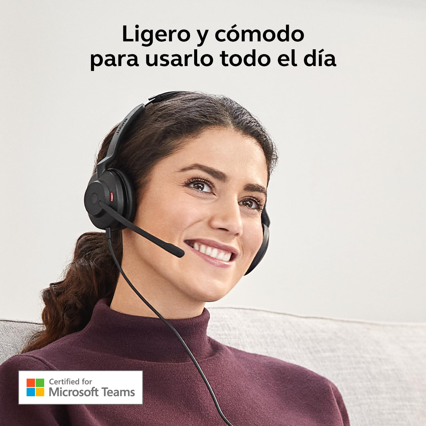 Auriculares supraaurales con cable Jabra Evolve2 30 SE para teléfonos, estéreo, negros, con cancelación de ruido y micrófono.
