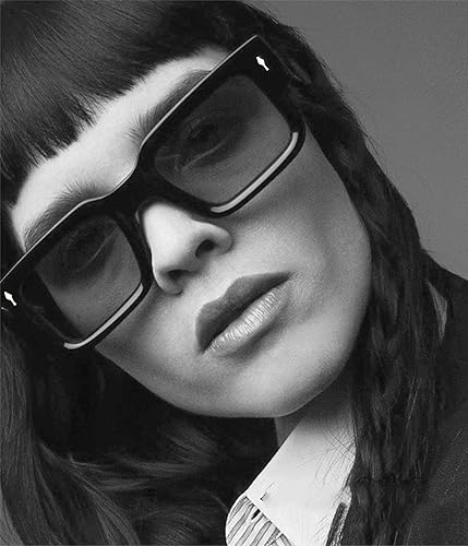 Miniatura 3 de ZIMUSUN Gafas cuadradas de marco grueso para mujeres y hombres, anteojos rectangulares de moda para luz azul, anteojos para computadora