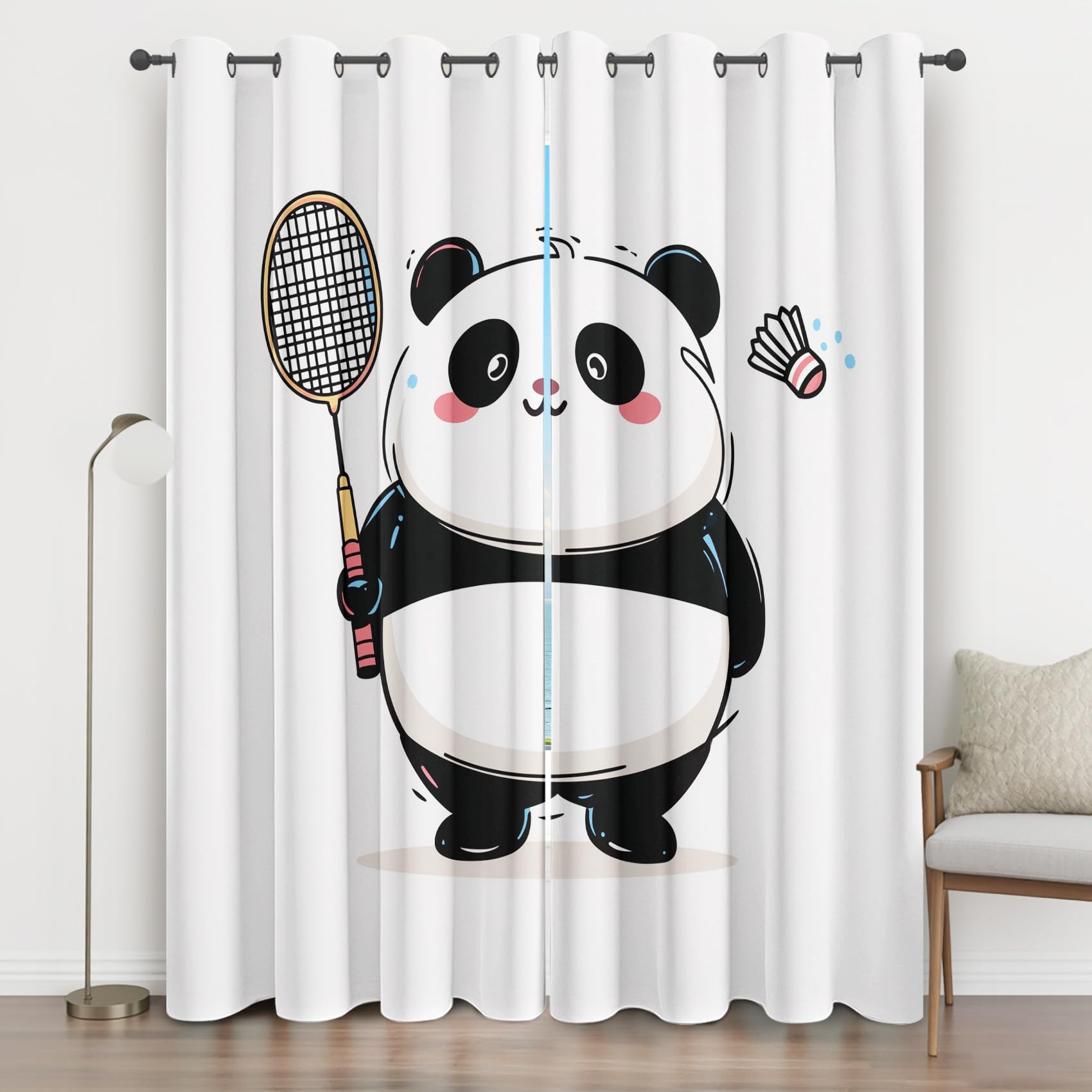 Rideau occultant anti froid et lumière motif panda mignon