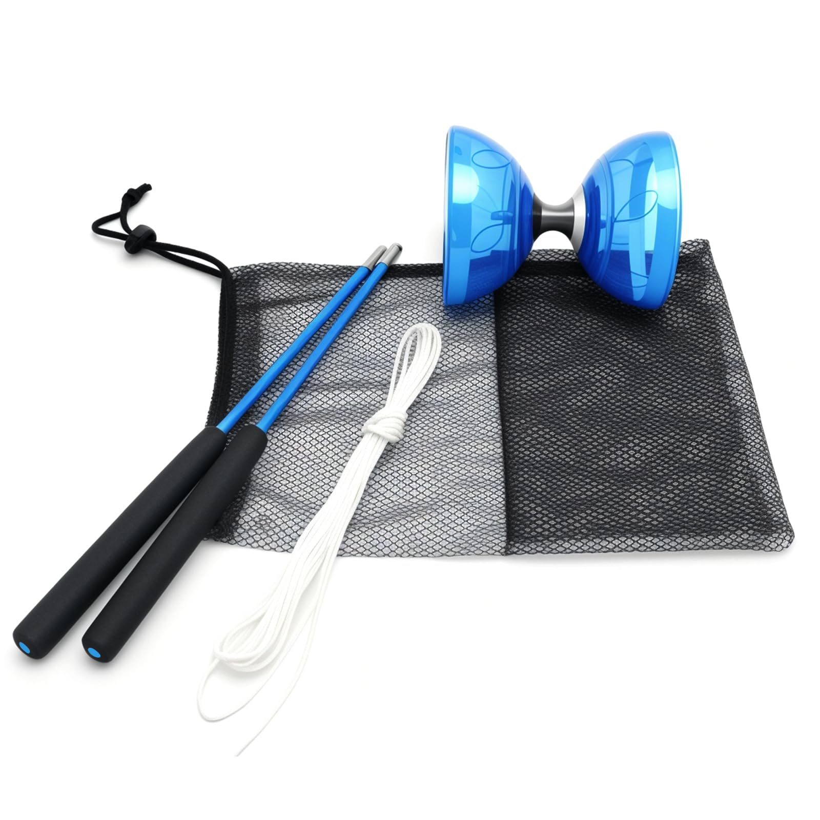 HENGBIRD Diablo Giocoleria per Bambini con Cuscinetto a Sfera – Diabolo con Cuscinetto a Sfera con Borsa, Corda e Istruzioni – Diabolo Morbido per Principianti,Giocattolo