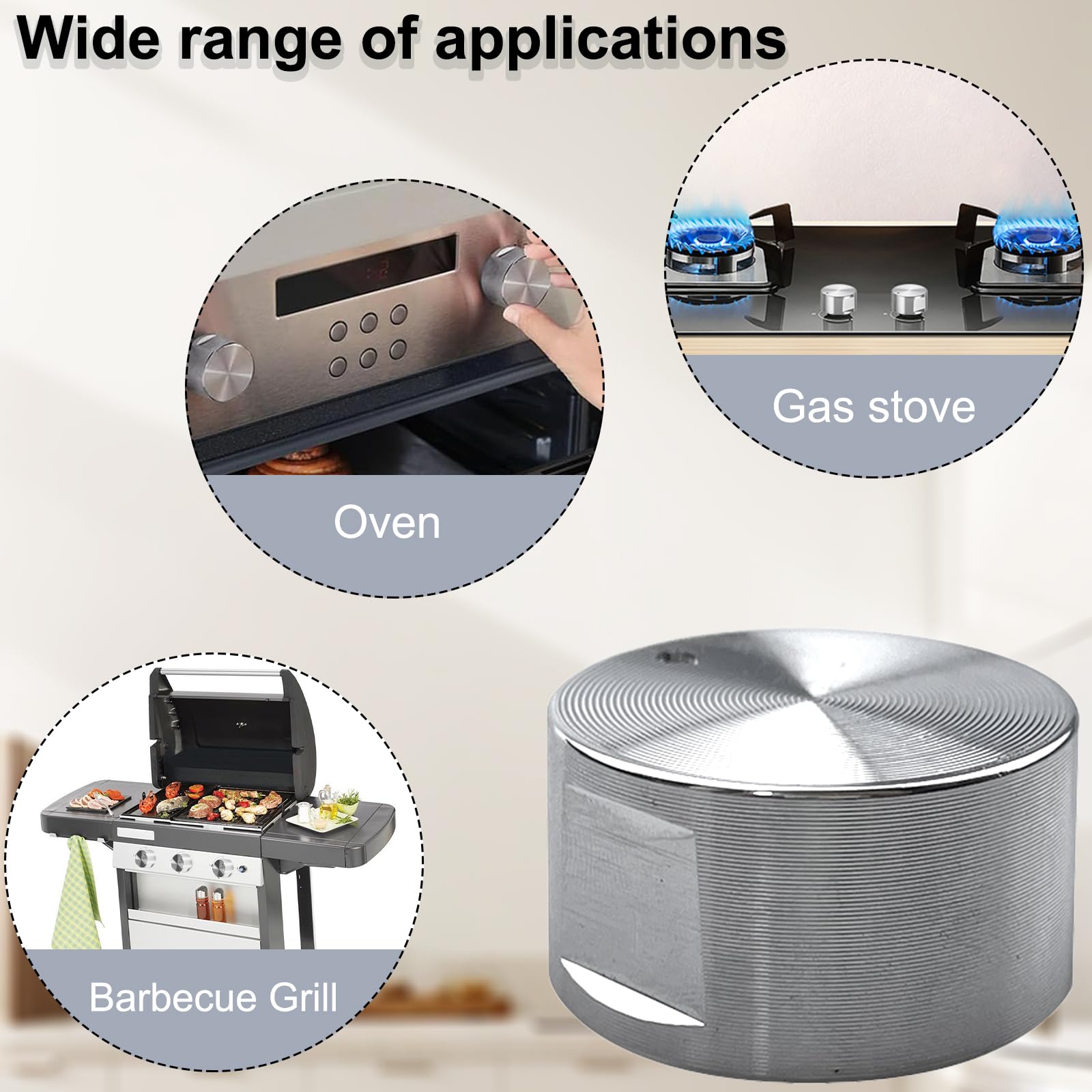 Manopole Forno BD-Herego 6mm - Set 8 Pezzi, In Lega Di Zinco, Per Cucine A Gas E Piani Cottura - Foto 8