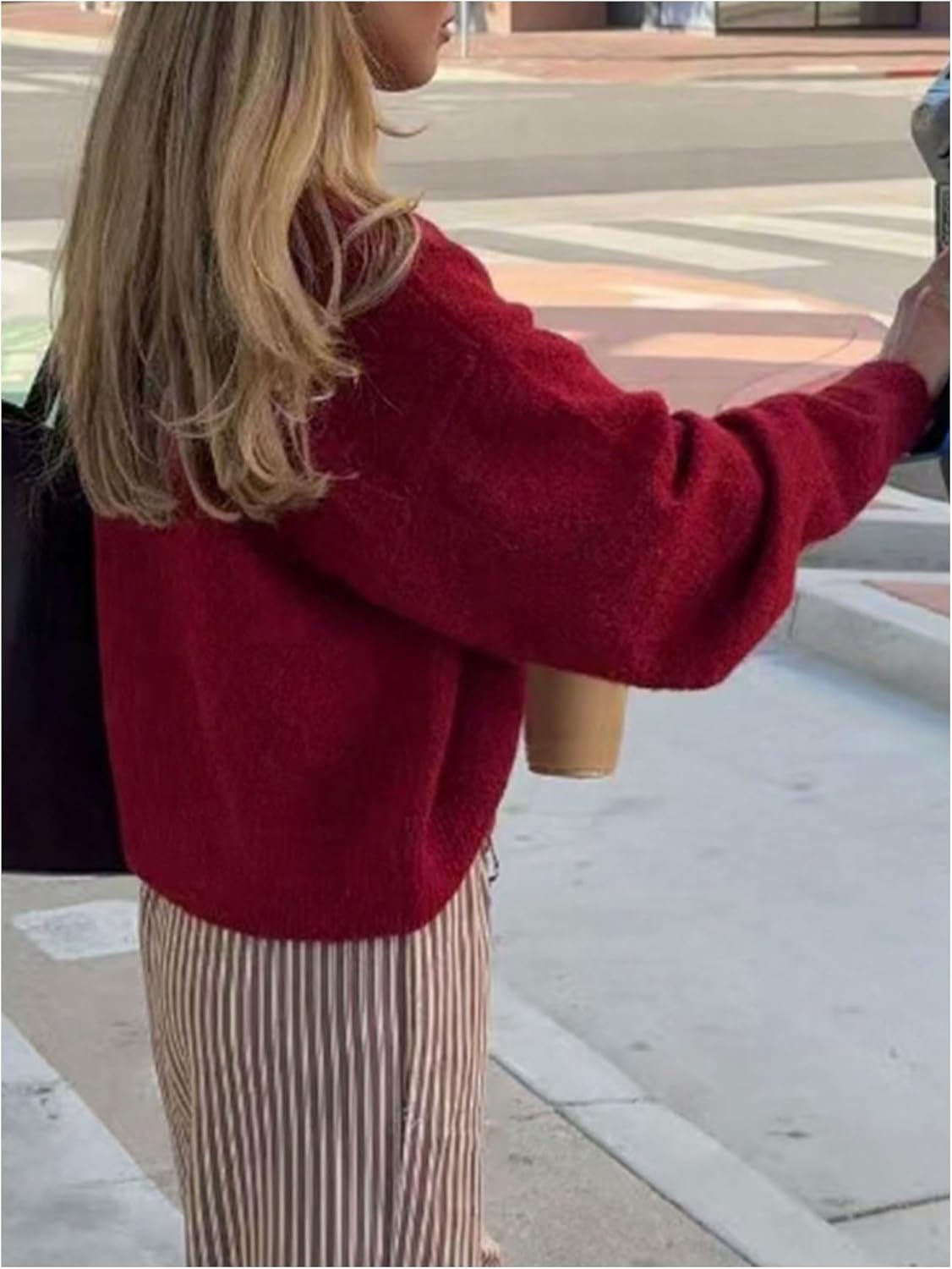 GORGLITTER Women's Button Up Cropped Cardigan Long Sleeve Lightweight Dressy Spring Fashion 2026 Knitwear Sweater - Image 5