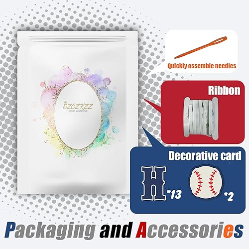 Miniatura 4 de Cartel de feliz cumpleaños de béisbol, azul marino, rojo, blanco, decoración de fiesta de cumpleaños de béisbol