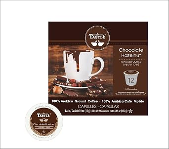 Cafe Tastle Chocolate Hazelnut Single Serve Coffee, 12 Count