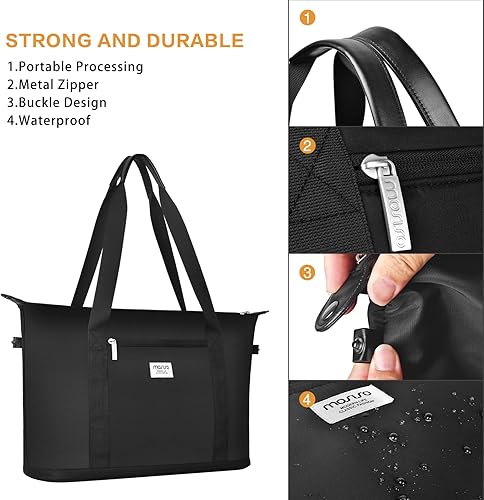 Miniatura 3 de MOSISO Bolsa de mano para laptop compatible con MacBook, portátil de 17 a 17.3 pulgadas y Chromebook, maletín ligero de poliéster para viajes de