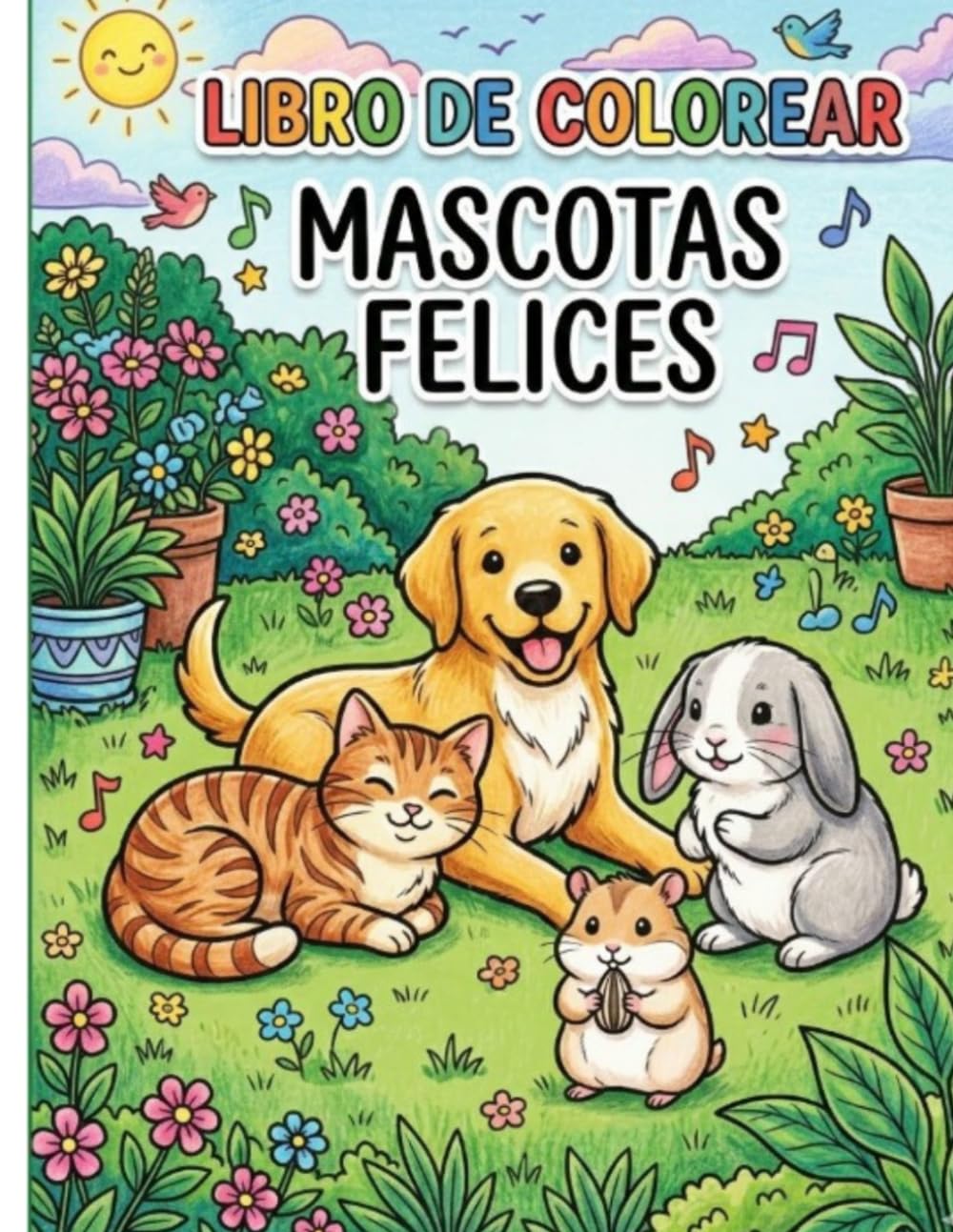 Mis Amigas las Mascotas: Libro para Colorear para Niños