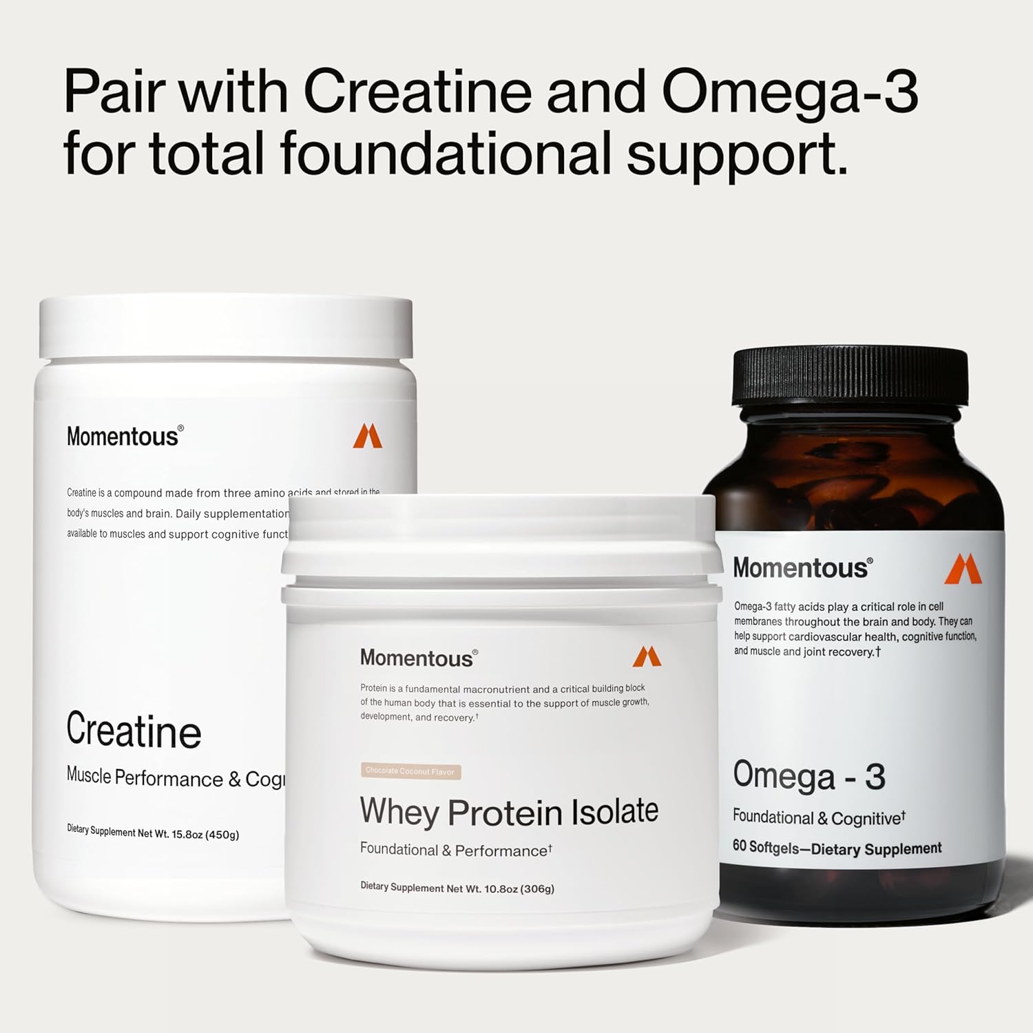 Momentous Essential Grass-Fed Whey Protein Powder - 20 g Whey Isolate Protein - NSF Certified for Sport - Gluten-Free - 12 Servings for Essential Everyday Use - Chocolate Coconut - Package May Vary - Image 7