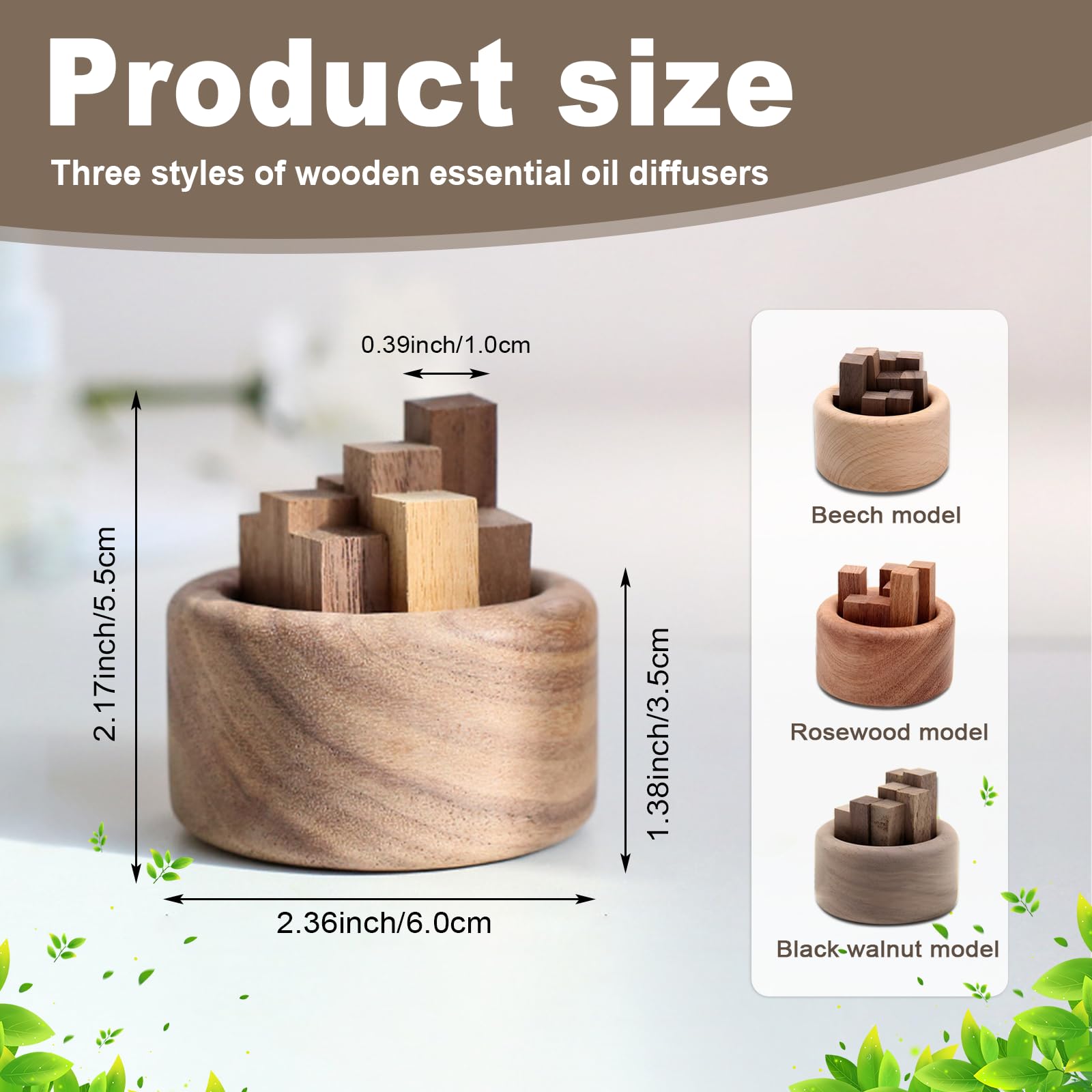 Diffusore di oli essenziali in legno