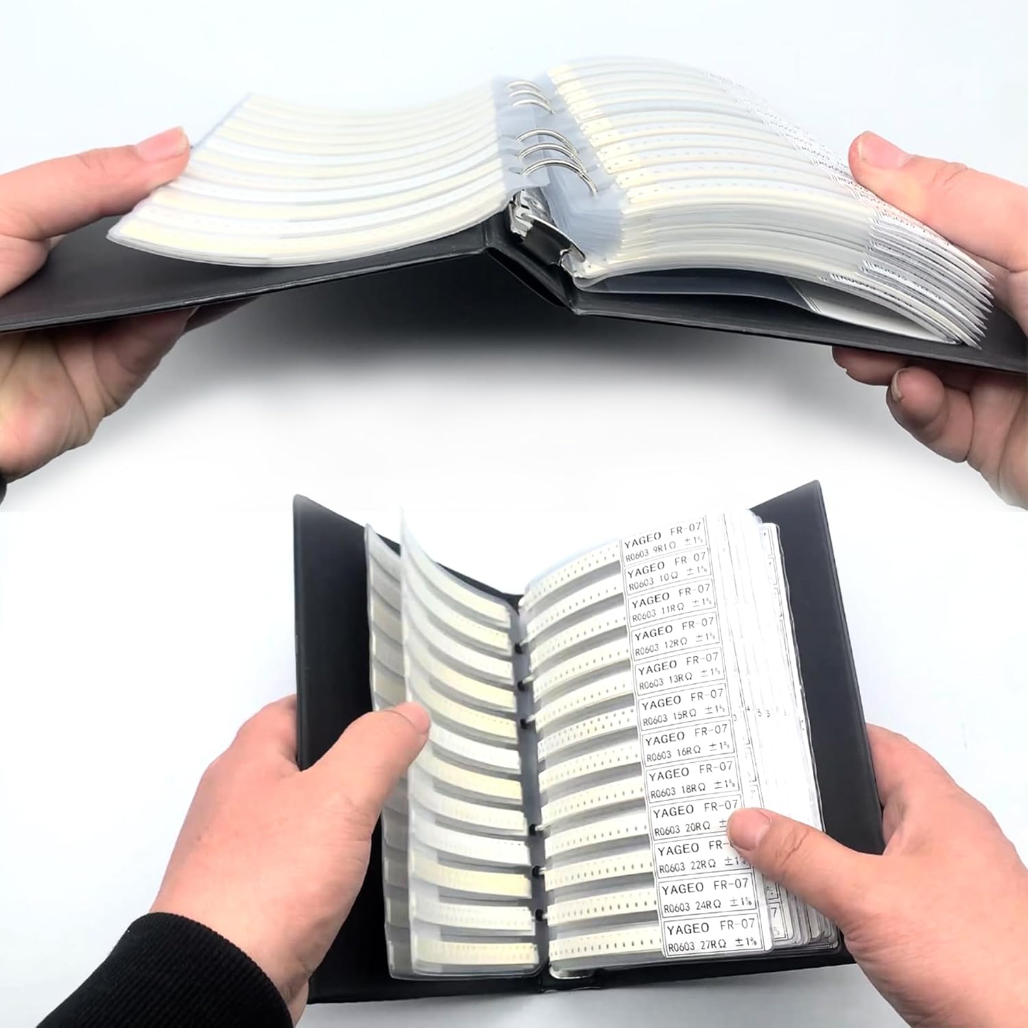 0603 抵抗器キット、1% 0603 SMD 抵抗器詰め合わせフォルダー、170値 x 50pcs = 8500pcs、電子部品用