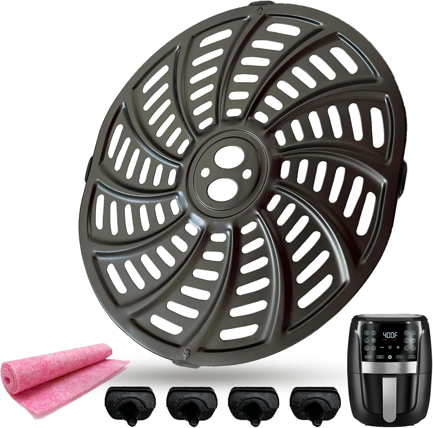 5QT Air Fryer Replacement Tray for Gourmia GAF556 Air Fryers, Upgraded Nonstick Air Fryer Grill Crisper Plate Pan Insert Grate Grid Shelf for Gourmia 5QT Air Fryers, Dishwasher Safe 5QT Air Fryer Replacement Tray for Gourmia GAF556 Air Fryers, Upgraded Nonstick Air Fryer Grill Crisper Plate Pan Insert Grate Grid Shelf for Gourmia 5QT Air Fryers, Dishwasher Safe