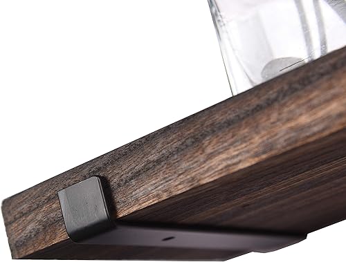 Miniatura 7 de Estantes flotantes de madera rústica para pared, estante de pared de madera para baño, cocina, dormitorio, sala de estar, juego de 4 unidades, color