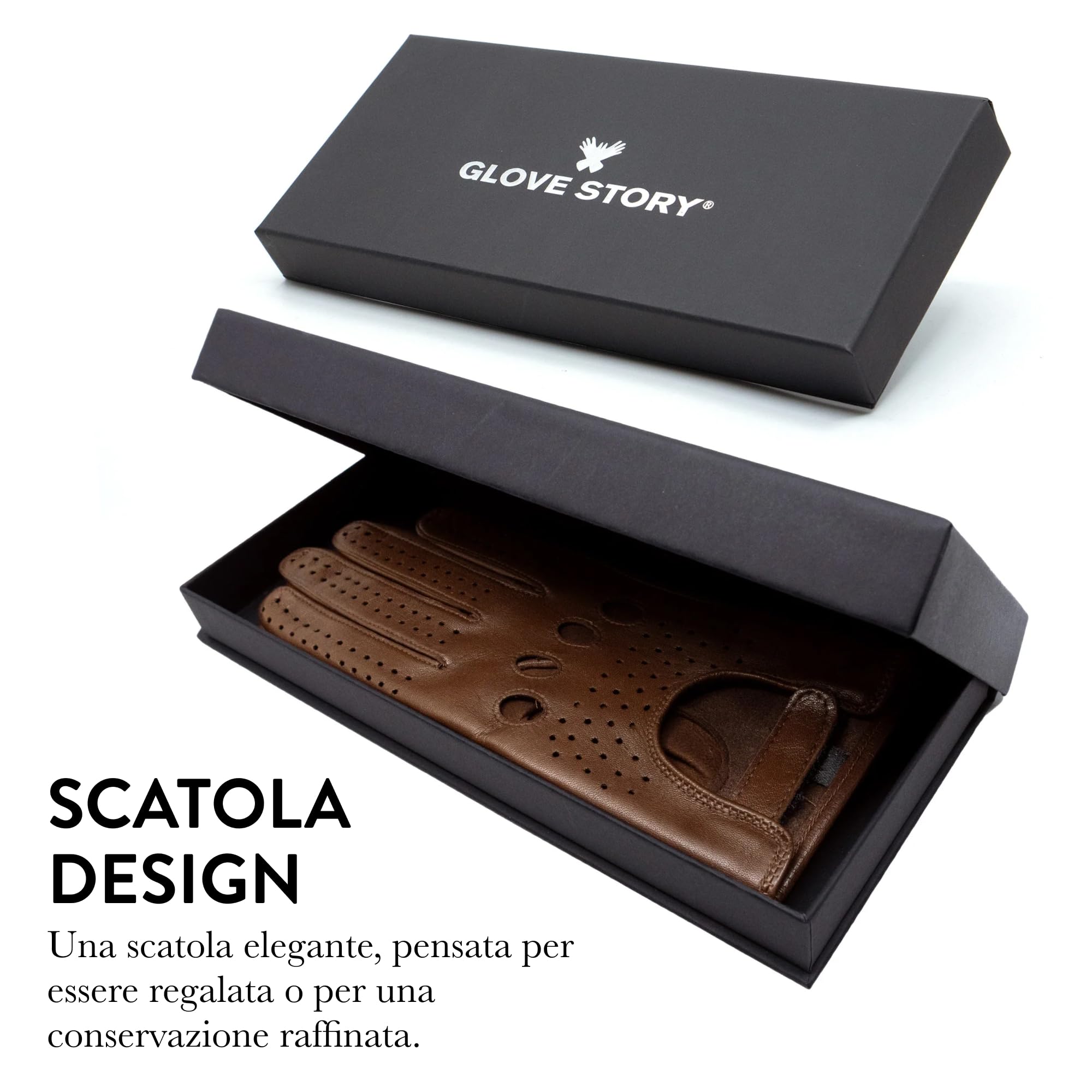 GLOVE STORY Guanti da guida donna in pelle d'agnello nera non foderati | Eleganza delicata & Tocco raffinato | Accessorio di alta qualità per stile urbano & comfort leggero
