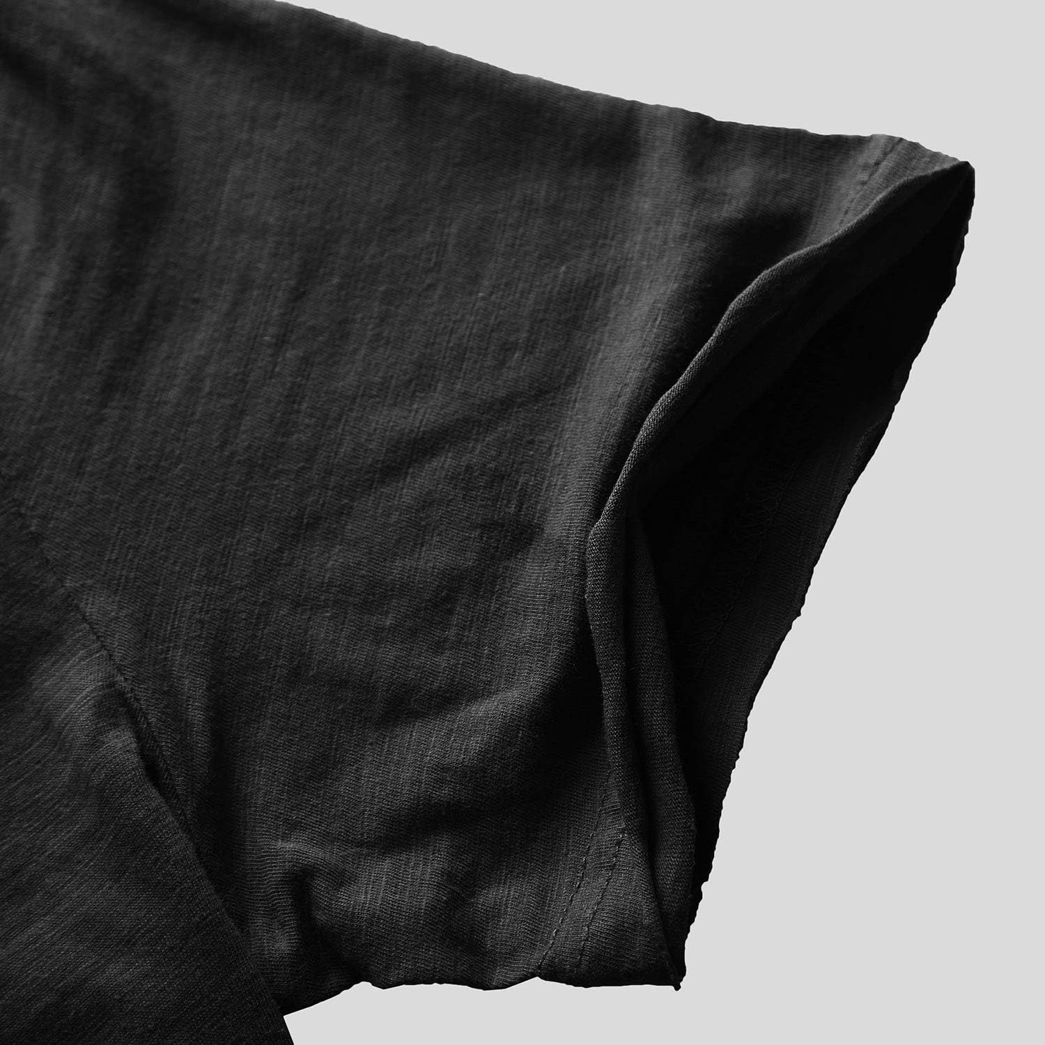 Zecmos Men V Neck Slim Fit 100 Cotton T-Shirt Basic T Shirts Casual - Image 4