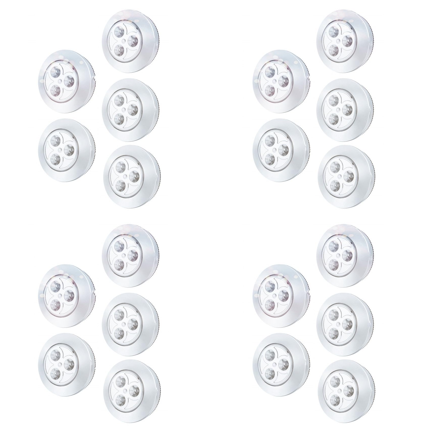Luces LED adhesivas para cocina y dormitorio con encendido a presión pack de 20