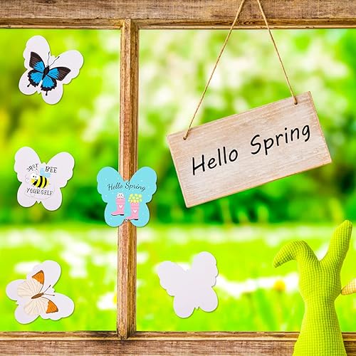 Miniatura 7 de 72 recortes de papel en blanco troquelados con forma de mariposa blanca para maestros y niños, proyectos de manualidades, decoración de tablón de