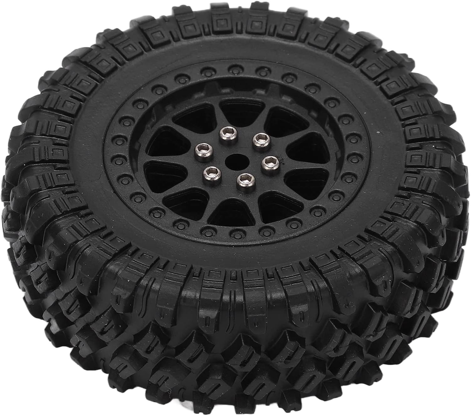 FastUU RC Car Tires Wheel, Wear Resistance Antislip RC Car Rubber Tires Excellent for WPL B14 B24 C14 C24 for MN D90 D91 D96 D99(R789BL Black)