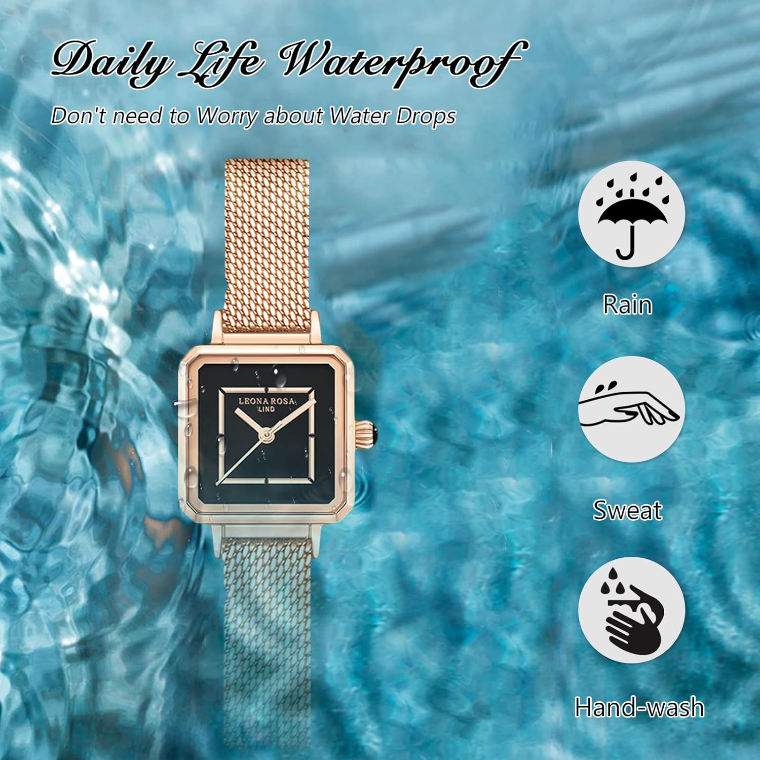 RORIOS Fashion Orologi da Donna Orologio Analogico al Quarzo con Cinturino in Pelle Orologi da Polso Impermeabile Quadrati RORIOS Fashion Orologi da Donna Orologio Analogico al Quarzo con Cinturino in Pelle Orologi da Polso Impermeabile Quadrati