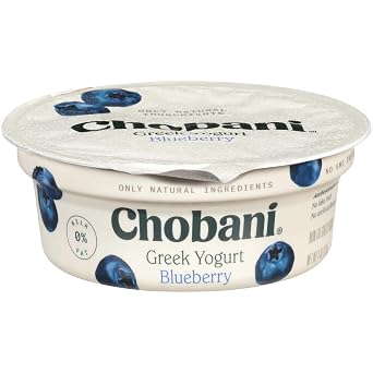 Chobani Blueberry Greek Yogurt, 4 Ounce -- 12 per case.