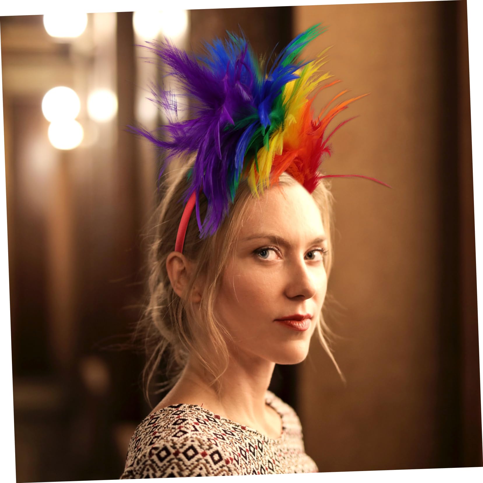 Fascinator Headband Donna in Piuma, Headpiece per Matrimonio | One Size Fits, Facile da Indossare e Leggero, Non Facile da Scivolare, Oktoberfest Decor