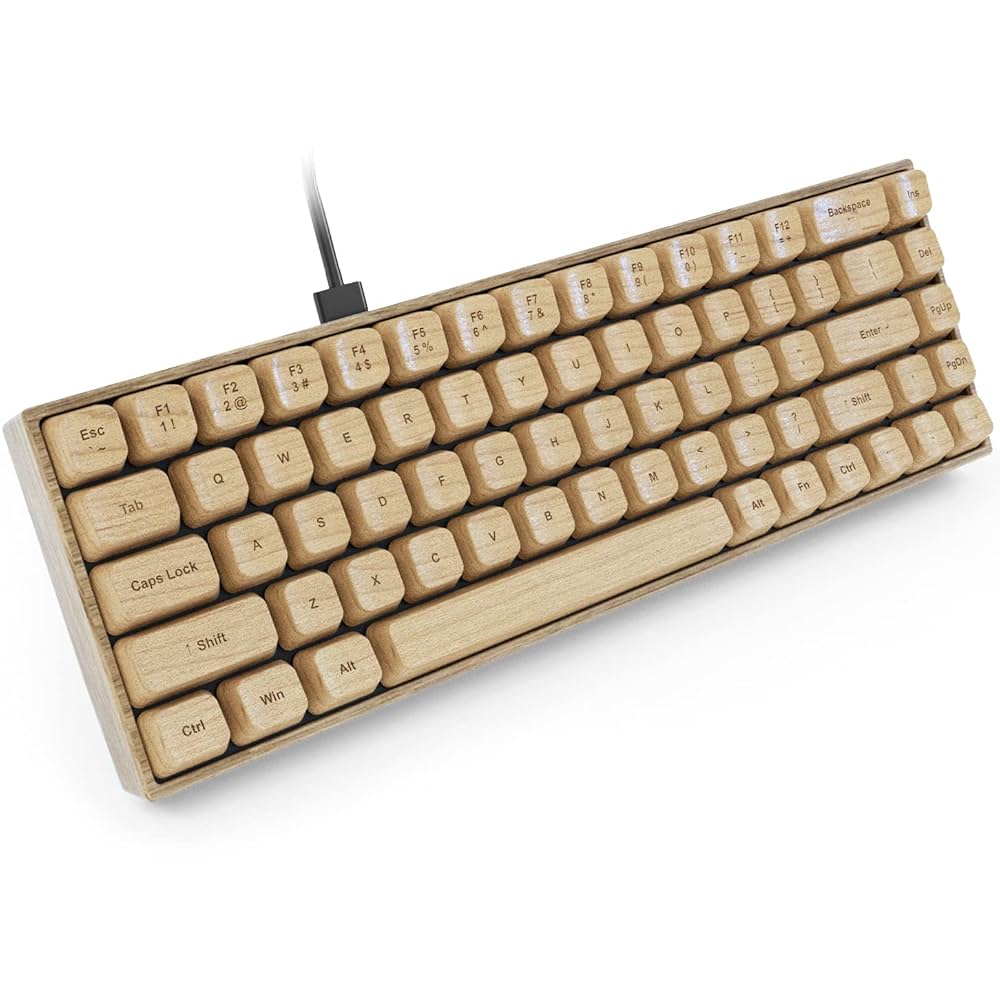 Amazon | Wood Spirit メカニカル木製キーボード メープル