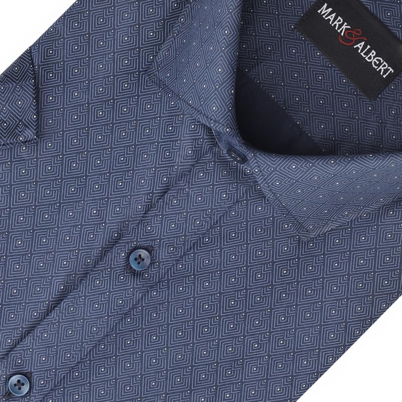 Image of MARK & ALBERT Mens Half Sleeves Printed Shirt