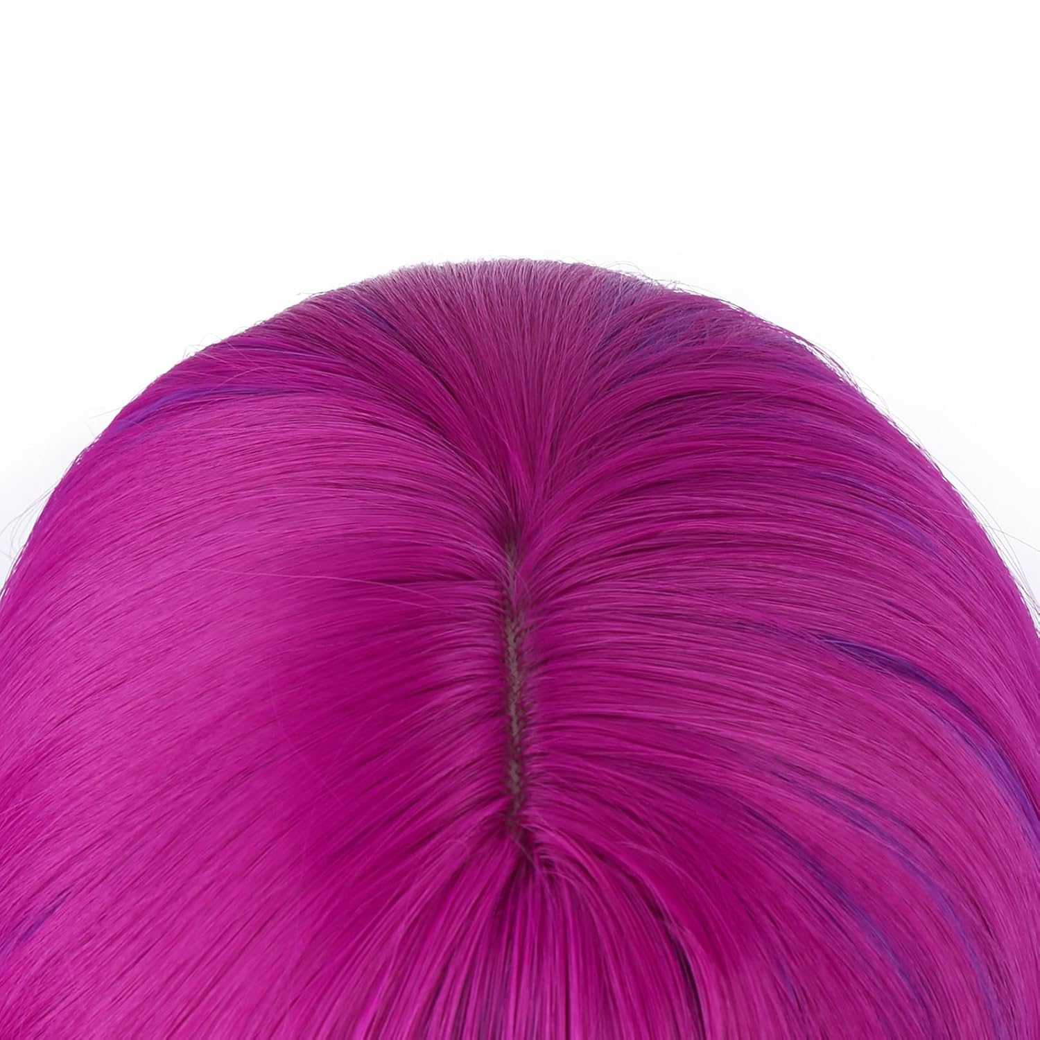 BERON Rose and Purple Long Wigs Curly Wavy Women Pastel Wigs with Bangs Hot Pink Color Heat Resistant Synthetic for Cosplay or Daily Wigs Wig Cap Included - Image 5