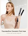 ANGENIL Ceramic Flat Iron Hair Straightener and Curling Iron In One, Portable Dual Voltage Hair Straightener, Fast Heating, LCD Display, Professional Tourmaline Hair Straighteners for Women Gift gallery image