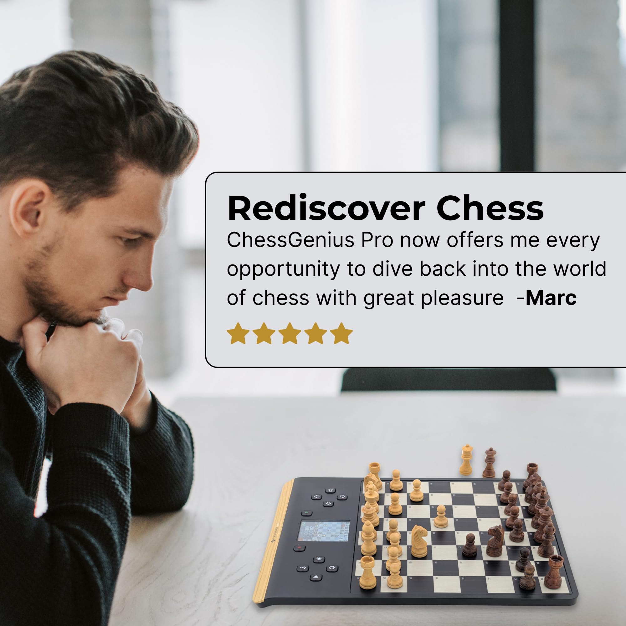 Millennium Schachcomputer ChessGenius Pro Wood Edition: Der elegante Schachfreund für Hobbyspieler