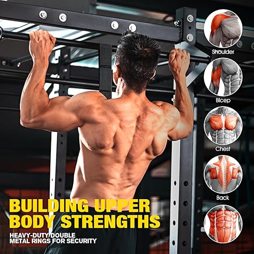 Miniatura 8 de Equipo de asistencia ajustable y resistente con 4 bandas de asistencia, bandas de resistencia para entrenamiento de barra de dominadas, gimnasio en