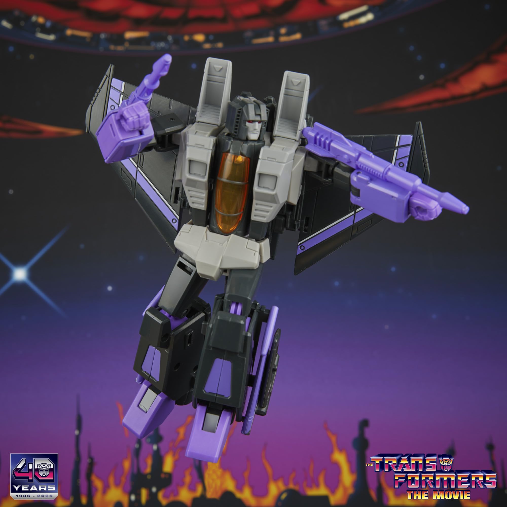 Skywarp z kolekcji Transformers Studio Series z filmu "The Transformers: The Movie", 16,5-centymetrowa przekształcająca się figurka klasy Voyager, zabawkowe roboty dla dzieci w wieku od 8 lat