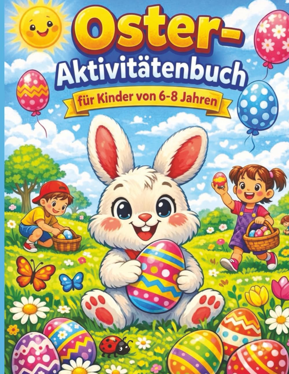 Oster-Aktivitätenbuch für Kinder von 6–8 Jahren: 30+ Rätsel, Spiele und Ausmalbilder für Kinder