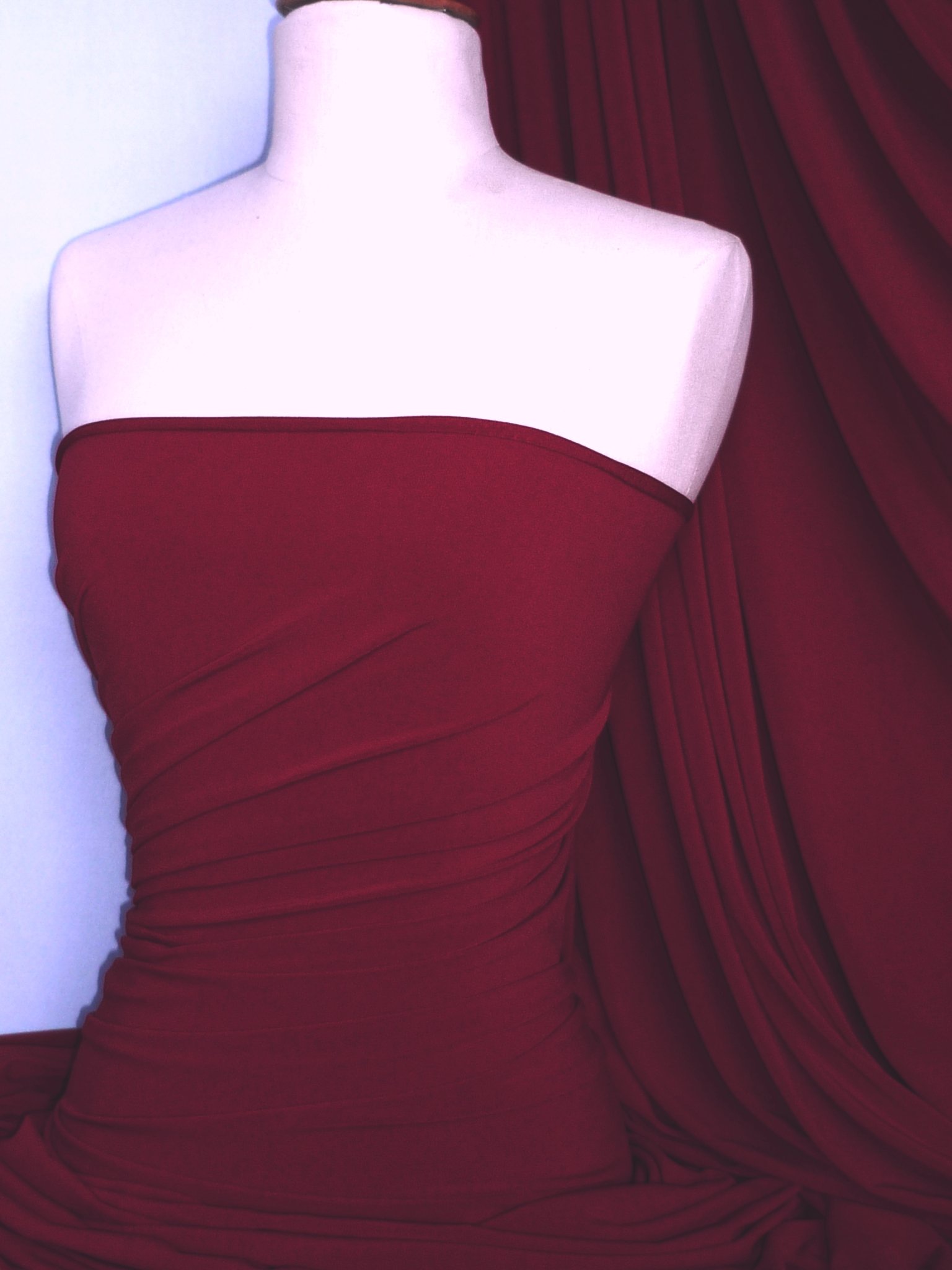 Premium Quality Soft Touch Jersey Stretch Dressmaking Fabric Sold By The Metre 50+ Colours in Stock Same Day Dispatch By Tia Knight Q36 Cherry Red, 1 Metre — image 1