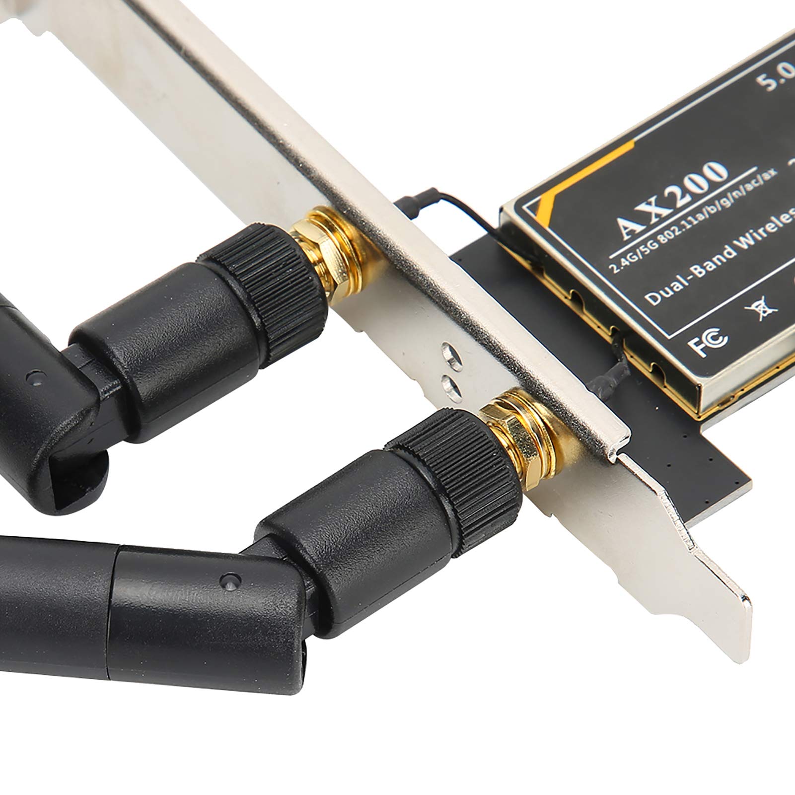 Scheda di rete wireless 3000 Mbit/s WiFi 6, AX200 5G 2,4G Dual Band PCI Express con 2 × Antenna per 10 (64 bit) per Linux per Chrome per 5G Bluetooth 5.1 Bluetooth 5.1 Bluetooth